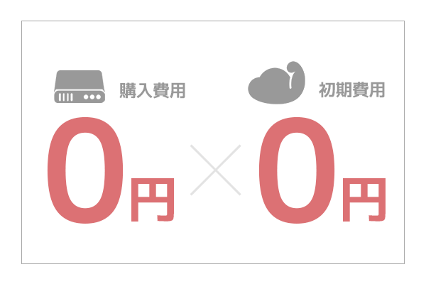 機器購入は不要！導入コストを大幅カット