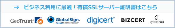 ビジネスに最適！有償SSLサーバー証明書はこちら